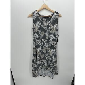 Tango Mango‎ Womens Boho Palm Print Sleeveless Dress Medium Resort Vacation NWT